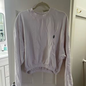 Start To Finish Bubble Layer - White FP Movement Cropped Sweatshirt Size M